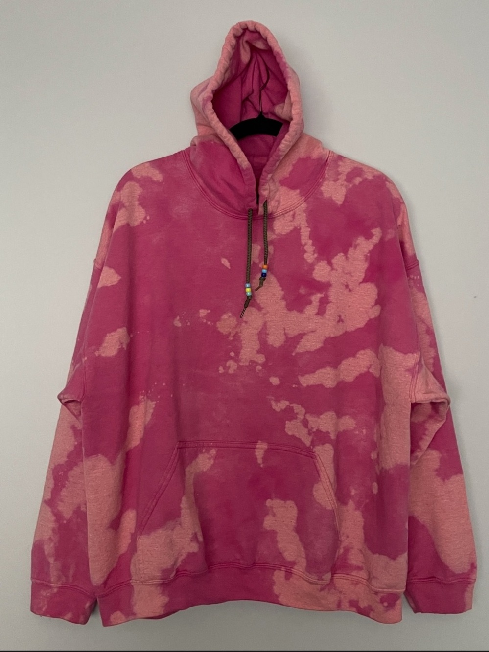 FUNK Originals Men's Pink Tie-Dye Pullover Hoodie Size XL Unisex